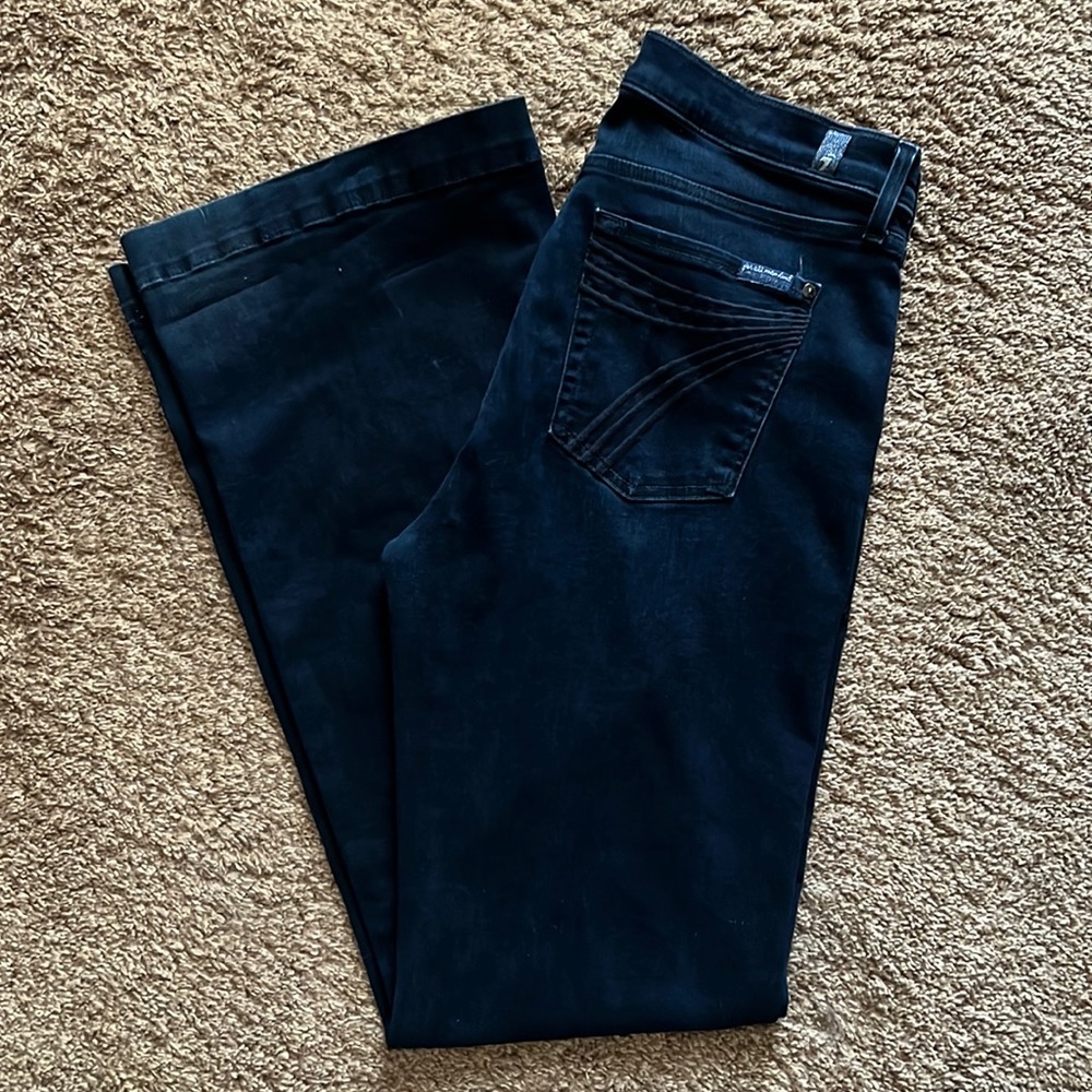 7 FAMK Dojo dark wash jeans, size 32